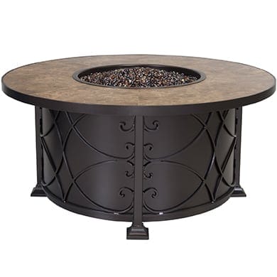 A round fire pit on a white background.