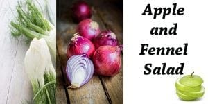 Apple and fennel salad from a nursery near me.