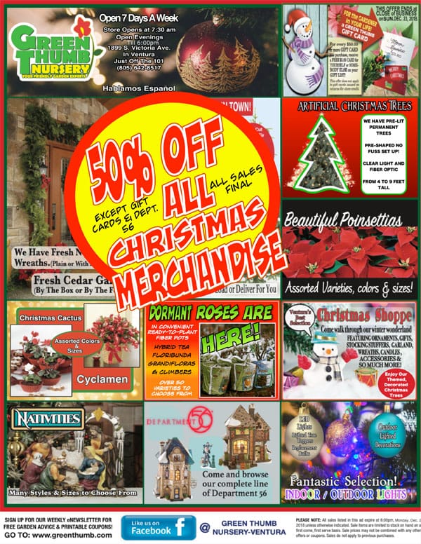 122718 Ad for Ventura Green Thumb Nursery