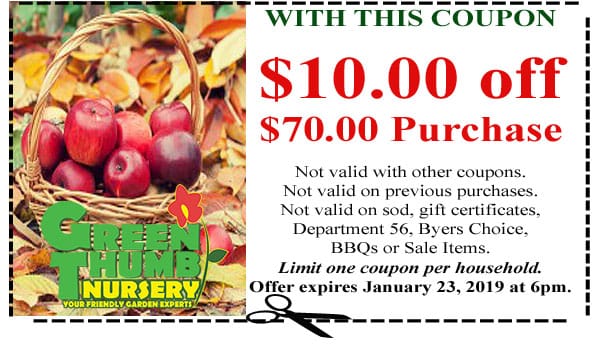 Green Thumb Coupon 1-17-19 - Green Thumb Nursery