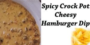Spicy crock pot cheesy hamburger dip with a twist of garden center goodness.