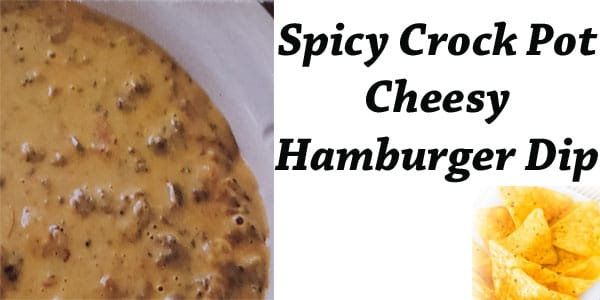 Spicy crock pot cheesy hamburger dip with a twist of garden center goodness.
