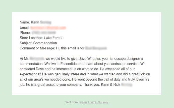 landscape design customer recommendation july 2019