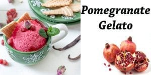 Pomegranate gelato from a garden center near me.