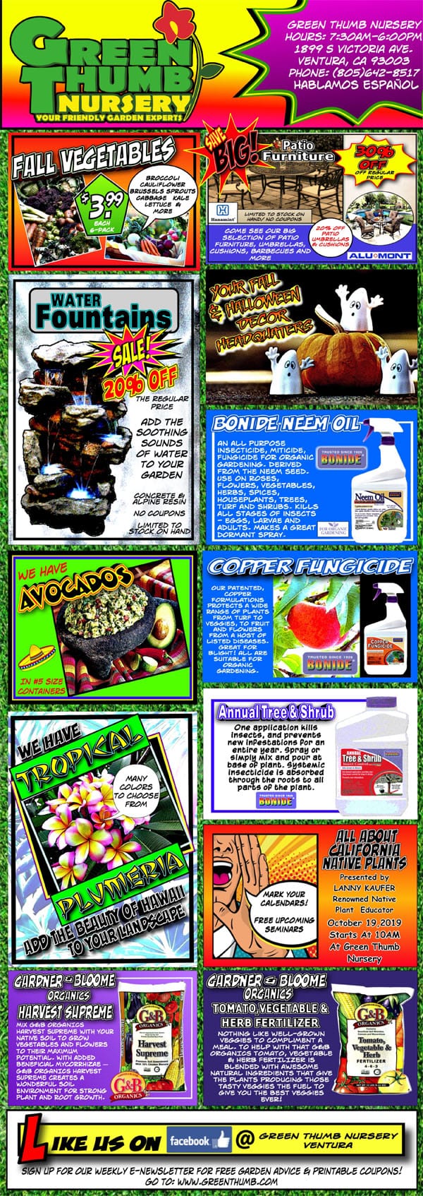 101019 Ad for Ventura Green Thumb Nursery
