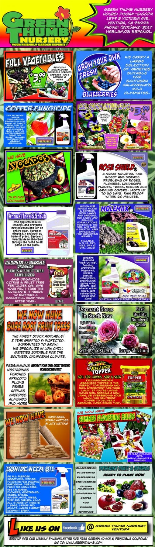 20620 Ad for Ventura Green Thumb Nursery