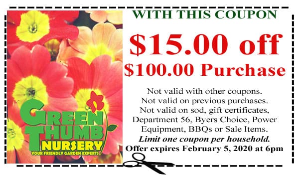 Green Thumb Coupon 1-30-20 - Green Thumb Nursery