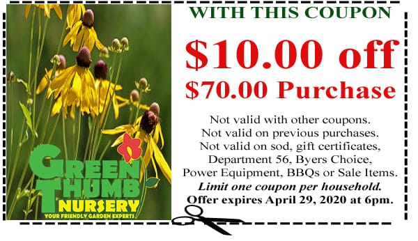 Green Thumb Coupon 4-23-20 - Green Thumb Nursery