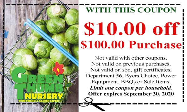 Green Thumb Coupon 9-24-20 - Green Thumb Nursery