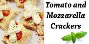Tomato and mozzarella crackers at a garden center near me.