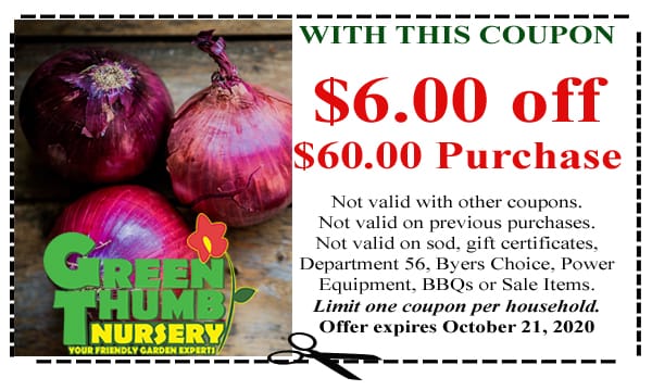Green Thumb Coupon 10-15-20 - Green Thumb Nursery
