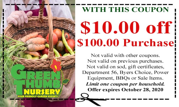 Green Thumb Coupon 10-22-20 - Green Thumb Nursery