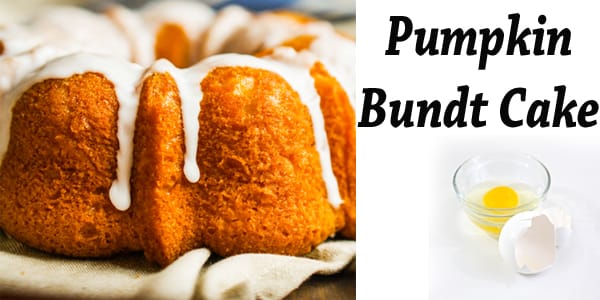 Pumpkin bundt cake with icing from the best garden center near me.