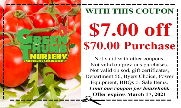 Green Thumb Coupon 3-11-21 - Green Thumb Nursery