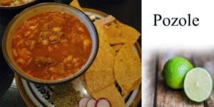 A lime-infused soup served with tortillas.