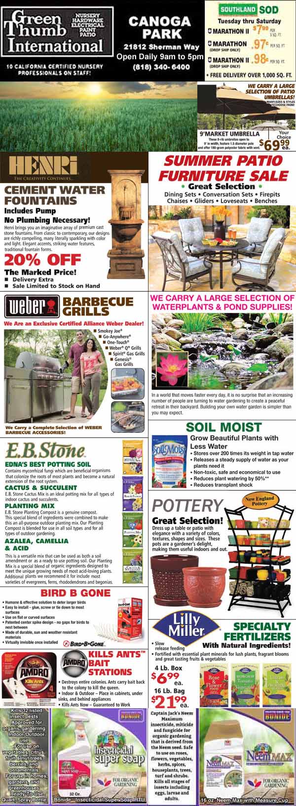 7212022 Ad for Canoga Park Green Thumb Nursery