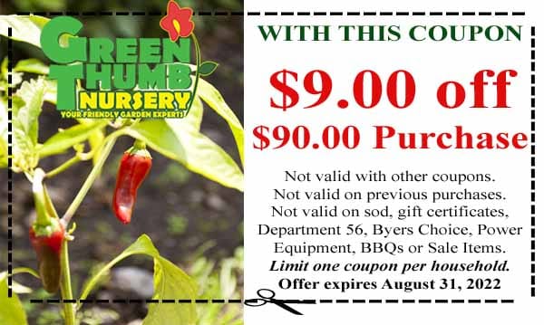 Green Thumb Coupon 8-25-2022 – Green Thumb Nursery