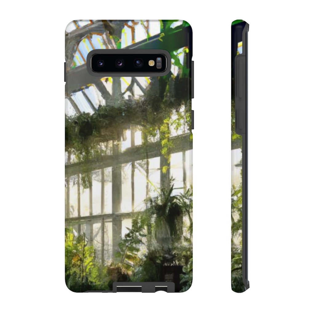 A Victorian Green House Tough Phone Case by Green Thumb Nursery featuring an image of a greenhouse from the best garden center near me.