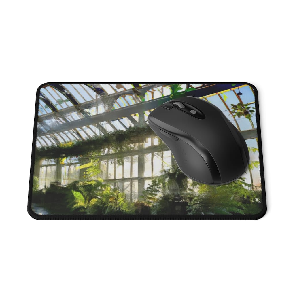 Victorian Green House Non Slip Mouse Pad by Green Thumb Nursery