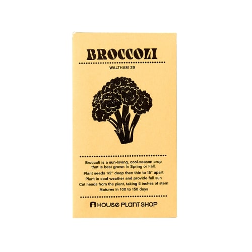 A soap bar with the word broccoli on it, available at the best plant nursery near me.