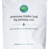 A bag of premium fg potting soil.