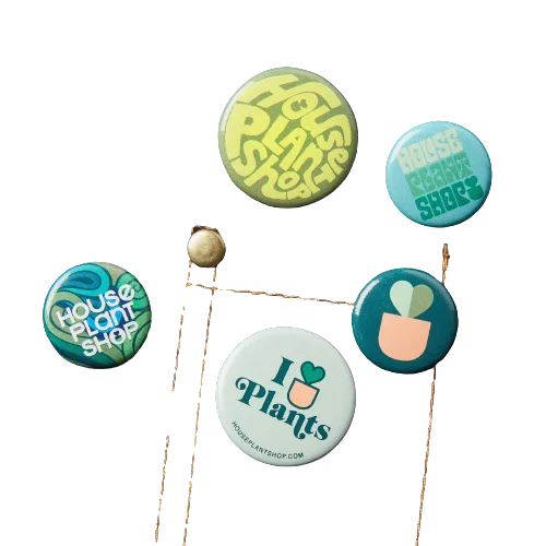 A set of buttons with different designs available at the best garden nursery near me.