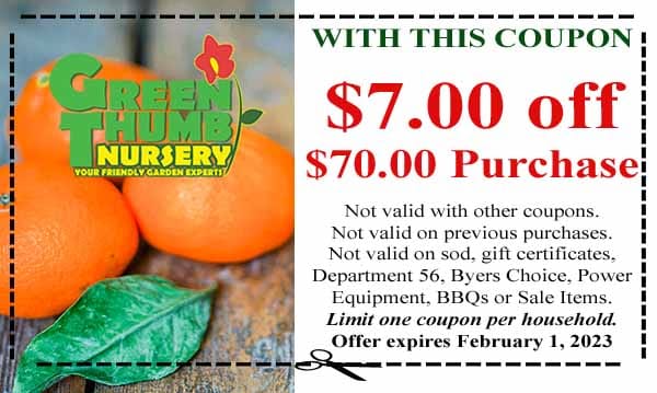 Green Thumb Coupon 1-26-2023 – Green Thumb Nursery